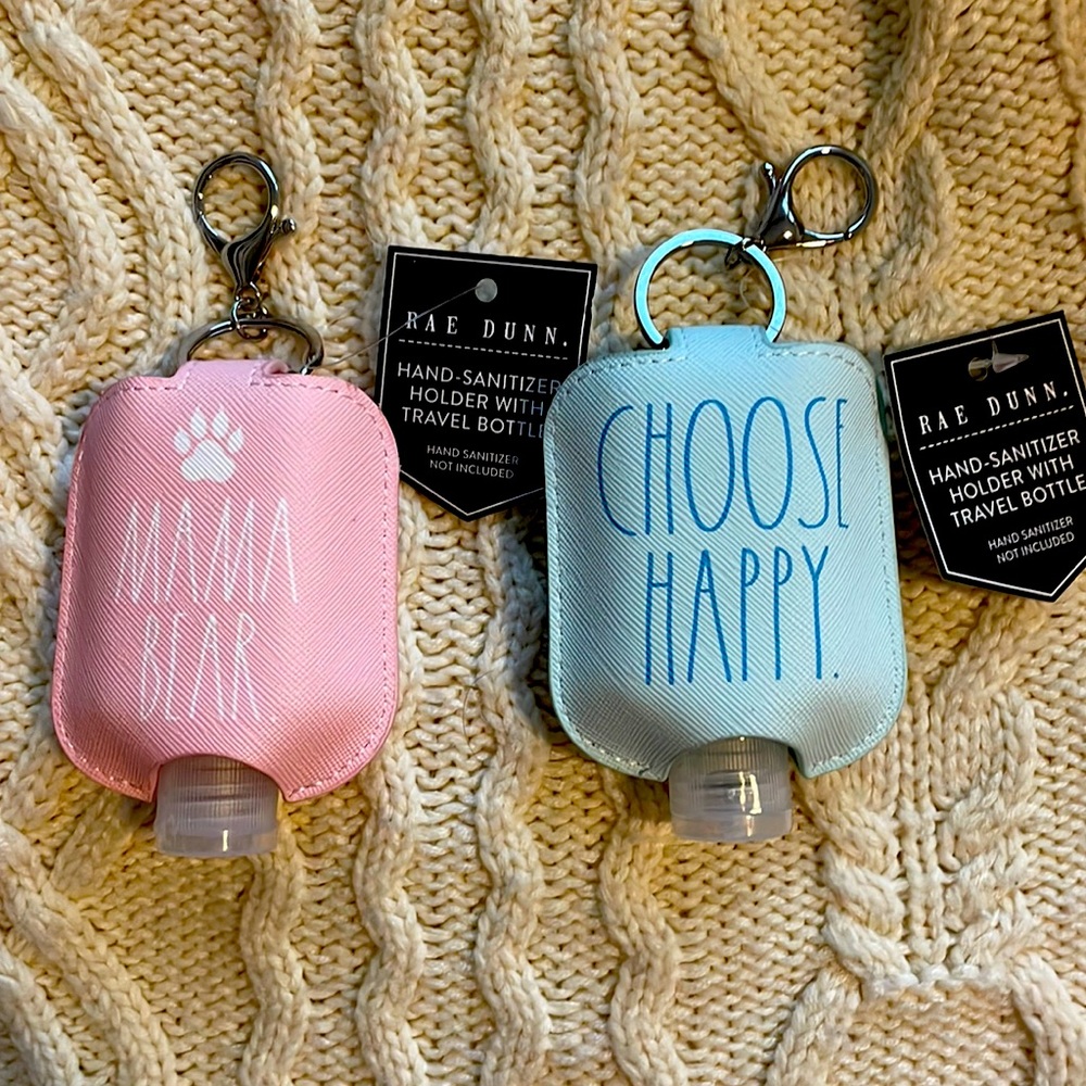NWT Rae Dunn Sanitizer Holder, Pink, Mama Bear
